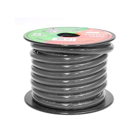 Pyramid 4 Gauge Black Ground Wire 25 Ft. Ofc RPB425